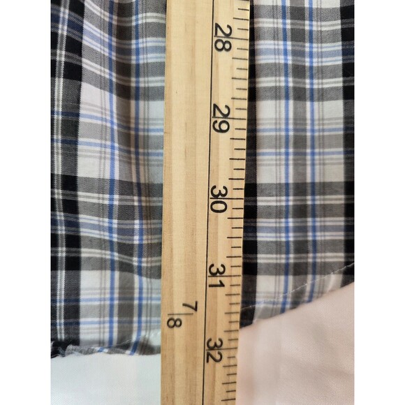 IZOD Men's XL Blue Multicolored Plaid Long Sleeve Button Up Shirt - Picture 7 of 7